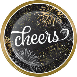7" Elegant New Year Dessert Paper Plates 8 ct.