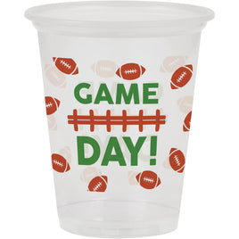 16oz. Clear Football Plastic Tumblers 8 ct.