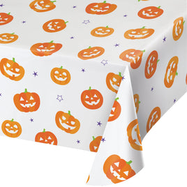 Halloween Pumpkins Paper Tablecover 1 ct.  54" X108"