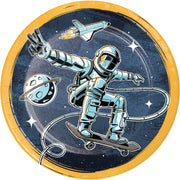 9in. Space Skater Paper Lunch Plates 8 ct.