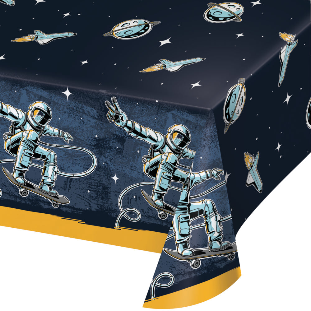 Space Skater Paper Tablecover 54" X 102"