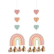 Boho Rainbow Ceiling Hangers with Tassels 2 ct.