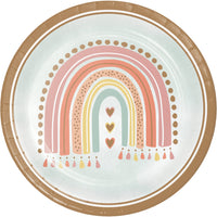 9in. Boho Rainbow Paper Lunch Plates 8 ct.