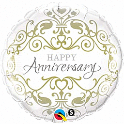 18" Happy Anniversary Foil Balloon