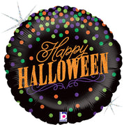 18" Halloween Confetti Holographic Foil Balloon