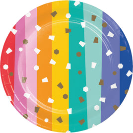 7" BIRTHDAY CONFETTI PAPER PLATES 8 CT.