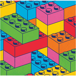 Block Bash Beverage Napkins 16 ct.