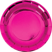 Foil Pink 9" Paper Plates 8 ct.