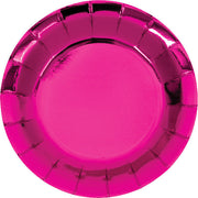 Foil Pink 7" Paper Plates 8 ct.