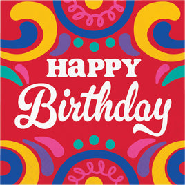 Birthday Swirls Paper Lunch Napkins 16 ct.