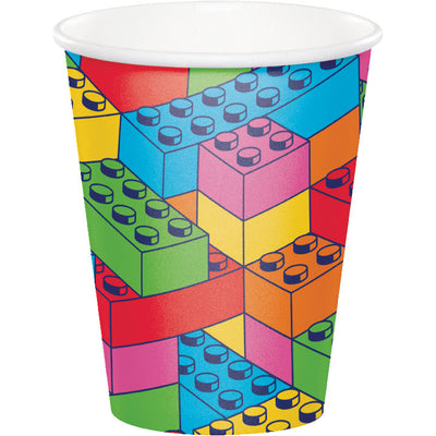 9oz. Block Bash Paper Cups 8 ct.