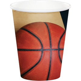 SPORTS FANATIC BASKETBALL 9 OZ CUP 8CT