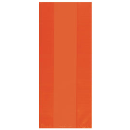 ORANGE SMALL CELLO PARTY BAGS  25 CT. 