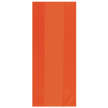 ORANGE SMALL CELLO PARTY BAGS  25 CT. 