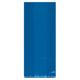 BRIGHT ROYAL BLUE SMALL CELLO PARTY BAGS  25 CT.