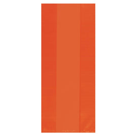 ORANGE LARGE CELLO PARTY BAGS  25 CT. 