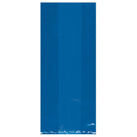BRIGHT ROYAL BLUE LARGE CELLO PARTY BAGS  25 CT. 