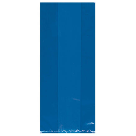 BRIGHT ROYAL BLUE LARGE CELLO PARTY BAGS  25 CT. 