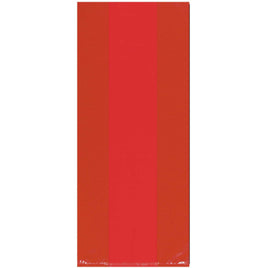 APPLE RED LARGE CELLO PARTY BAGS  25 CT. 