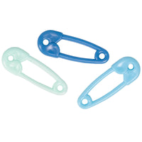 Safety Pin Favors - Blue Multicolor  24 ct.
