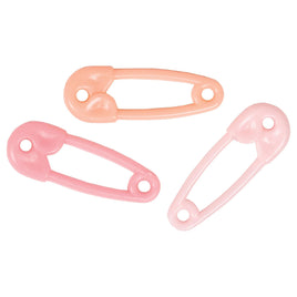 Safety Pin Favors - Pink Multicolor   24 ct.