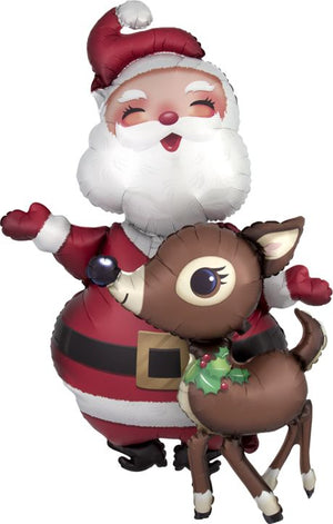 48" Santa/Reindeer Airwalker
