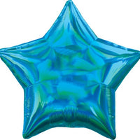 19" Iridescent Cyan Star