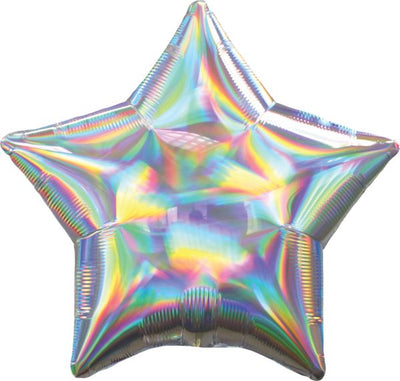 19in. Iridescent Silver Star
