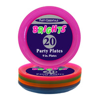 9" Party Plates - Assorted Neons 20 Ct.
