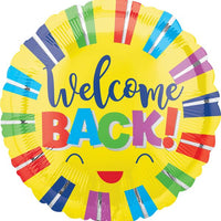17" Welcome Back Stripes Foil Balloon