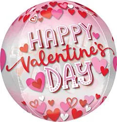 16" HVD Pink & Red Hearts Orbz
