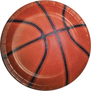 SPORTS FANATIC BASKETBALL 7 INCH PAPER PLATE 8 CT