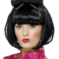 Oriental Lady Wig-Black