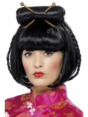 Oriental Lady Wig-Black