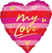 17" My Love Heart Shaped Foil Balloon