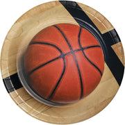 SPORTS FANATIC BASKETBALL 9 INCH PAPER PLATE 8 CT