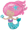 30" SHIMMERING MERMAID SHAPE FOIL BALLOON