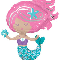 30" SHIMMERING MERMAID SHAPE FOIL BALLOON