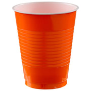18 oz. Plastic Cups - Orange Peel  20 ct.