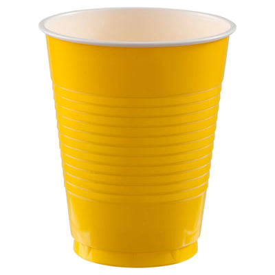 18 oz. Yellow Sunshine Plastic Cups 20 ct.