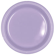 7" Round Plastic Plates - Lavender  20 ct.