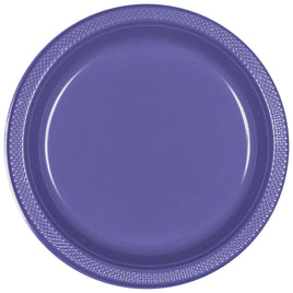 7" Round Plastic Plates - New Purple  20 ct.