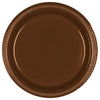 Chocolate Brown 7" Round Plastic Plates 20 ct.