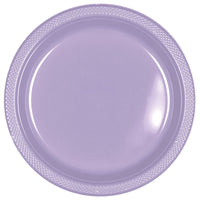 9" Round Plastic Plates- Lavender  20 ct.