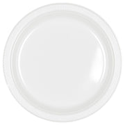 9" Round Plastic Plates 20 ct. - Frosty White