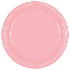 9" Round Plastic Plates - New Pink  20 ct.