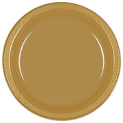 9" Round Plastic Plates  - Gold  20 ct.