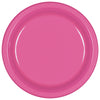 Bright Pink 10" Round Plastic Plates 20 ct.