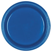 Bright Royal Blue 10" Round Plastic Plates 20 ct.