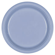 10" Round Plastic Plates - Pastel Blue  20 ct.